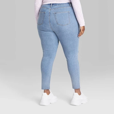 Women's Super-High Rise Distressed Skinny Jeans - Wild Fable⢠Medium Wash - Image 2