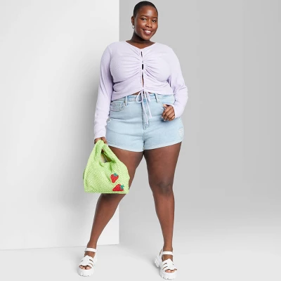 Women's Super-High Rise Rolled Cuff Jean Shorts - Wild Fable⢠- Image 4