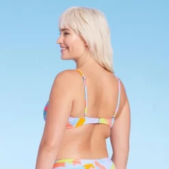 Women's Ribbed Square Neck Bralette Bikini Top - Wild Fable™