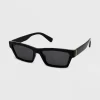 Women's Rectangle Sunglasses - Wild Fable™ Black