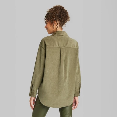 Women's Oversized Button-Down Corduroy Shirt - Wild Fable⢠- Image 2