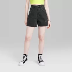 Women's High-Rise Cutoff Midi Jean Shorts - Wild Fableā¢