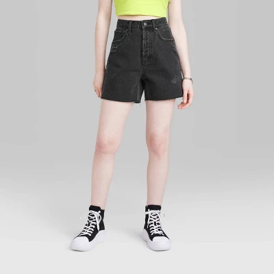 Women's High-Rise Cutoff Midi Jean Shorts - Wild Fableā¢