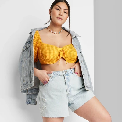 Women's High-Rise Cutoff Midi Jean Shorts - Wild Fable⢠- Image 5