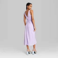 Women's Lace Detail Slip Midi Dress - Wild Fableā¢