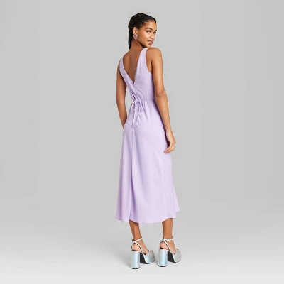 Women's Lace Detail Slip Midi Dress - Wild Fableā¢