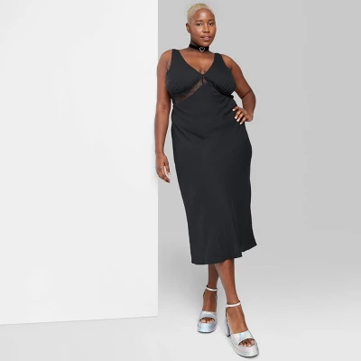 Women's Lace Detail Slip Midi Dress - Wild Fable⢠- Image 6