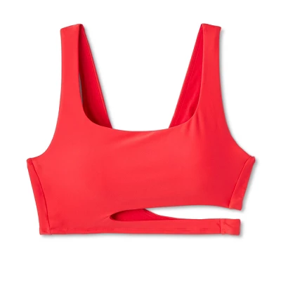Women's Cut Out Longline Bralette Bikini Top - Wild Fable⢠Red - Image 5