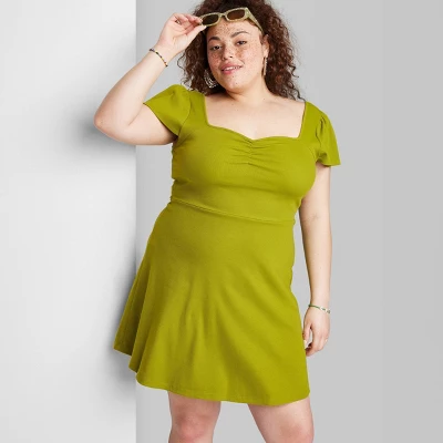 Women's Cap Short Sleeve Fit & Flare Knit Skater Dress - Wild Fable⢠- Image 6