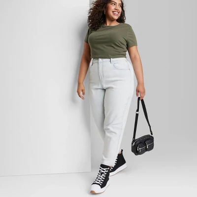 Women's Super-High Rise Tapered Jeans - Wild Fable⢠Ultra Light Wash - Image 4