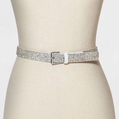 Women's Rhinestone Belt - Wild Fable⢠White