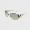 Women's Rimless Butterfly Wrap Sunglasses - Wild Fable™ White