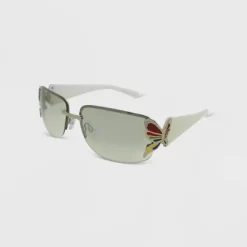 Women's Rimless Butterfly Wrap Sunglasses - Wild Fable™ White