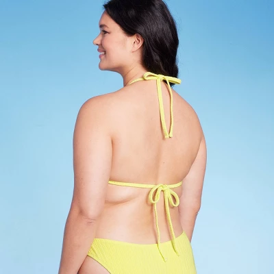 Women's Butterfly Charm Plisse Textured Triangle Bikini Top - Wild Fable⢠- Image 4