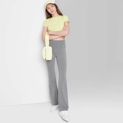 Women's High-Waisted Flare Leggings - Wild Fable⢠Heather Gray - Image 3