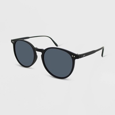 Women's Rubberized Plastic Round Sunglasses - Wild Fable⢠Black