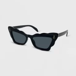Wavy Cateye Sunglasses - Wild Fable™ Black