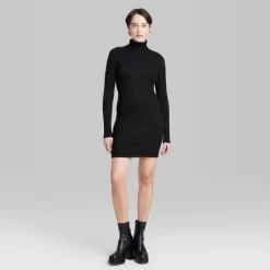 Women's Long Sleeve Bodycon Mini Sweater Dress - Wild Fableā¢