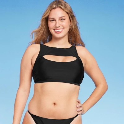 Women's Cut Out High Neck Bikini Top - Wild Fable⢠- Image 3