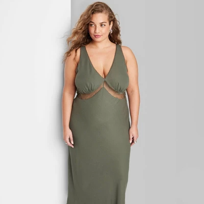 Women's Lace Detail Slip Midi Dress - Wild Fable⢠- Image 11