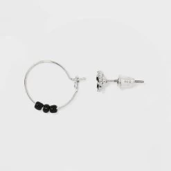 Star Hamsa And Evil Eye Stud Earring Set 30ct - Wild Fable™ Silver