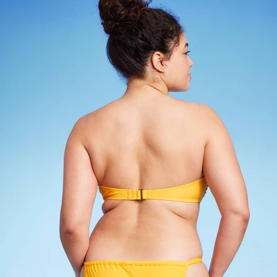 Women's Knot-Front Bandeau Bikini Top - Wild Fable⢠Yellow - Image 4