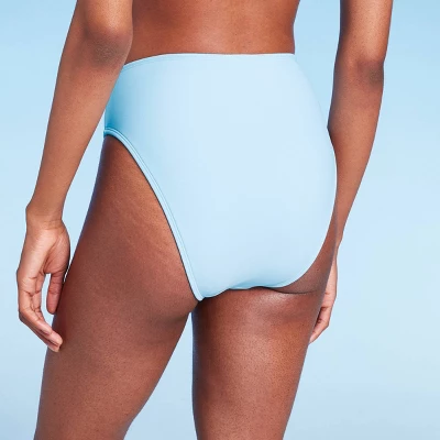 Women's High Leg Cheeky High Waist Bikini Bottom - Wild Fable⢠Light Blue