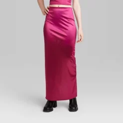 Women's High-Rise Shine Knit Maxi Skirt - Wild Fableā¢