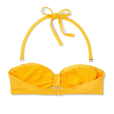 Women's Knot-Front Bandeau Bikini Top - Wild Fable⢠Yellow - Image 6