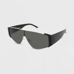 Plastic Metal Combo Shield Sunglasses - Wild Fable™ Black