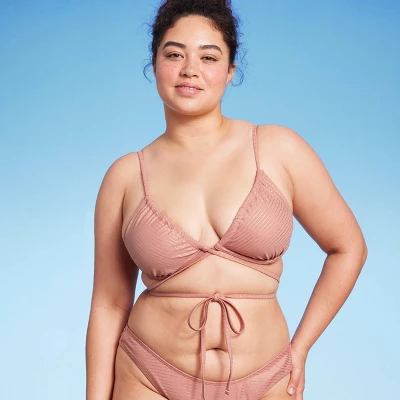 Women's Strappy Underwire Bikini Top - Wild Fable⢠Brown Lurex - Image 3