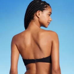 Women's Pucker Textured Center Front Shell Detail Bandeau Bikini Top - Wild Fableā¢