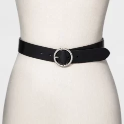 Women's Round Buckle Belt - Wild Fable⢠Black