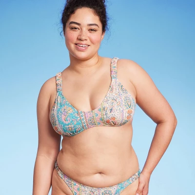 Women's Scrunchie Strap Detail Bralette Bikini Top - Wild Fable⢠- Image 3