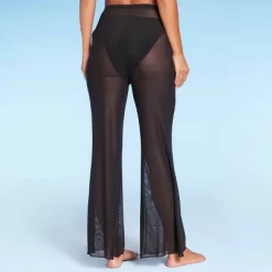 Women's Mesh Cover Up High Waist Flare Pants - Wild Fable™