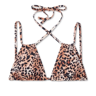 Women's Multiway Double Strap Triangle Bikini Top - Wild Fable⢠Multi Animal Print - Image 7