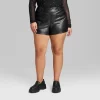 Women's High-Rise Faux Leather Shorts - Wild Fable™
