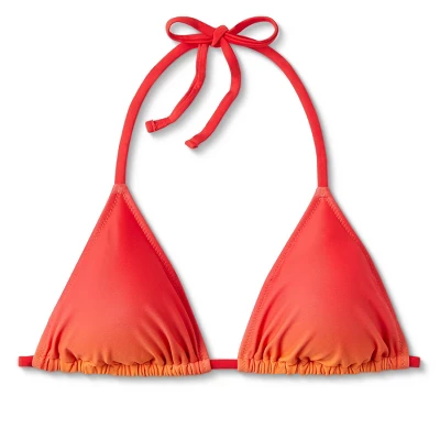 Women's Triangle Bikini Top - Wild Fable⢠Orange Ombre Print - Image 5