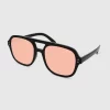 Women's Plastic Aviator Sunglasses - Wild Fable™ Black